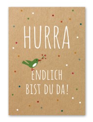 Karte „Hurra Baby“