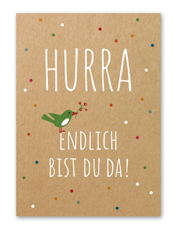 Karte „Hurra Baby“