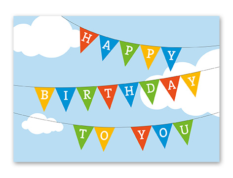 Karte „Birthday - Wimpel“