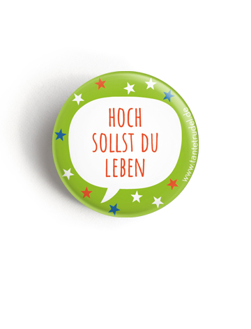 Button „Hoch leben“