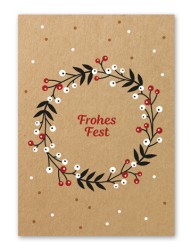 Karte „Christmas - Kranz“