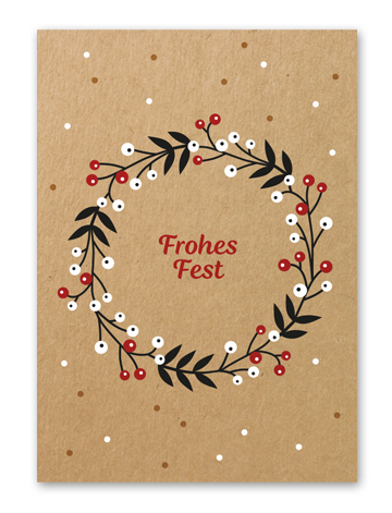 Karte „Christmas - Kranz“