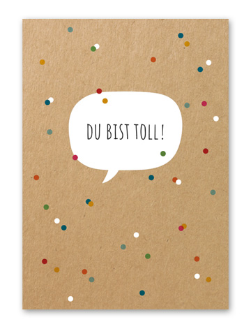 Karte „Du bist toll“