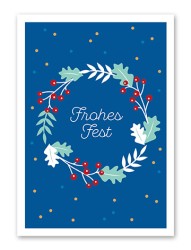 Karte „Frohes Fest - Kranz“
