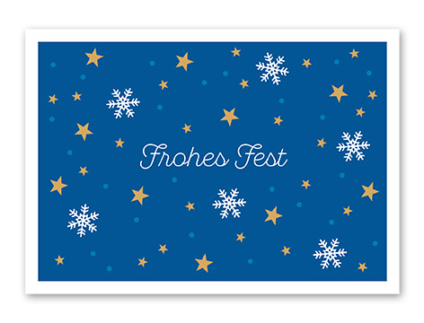 Karte „Frohes Fest - Sterne“