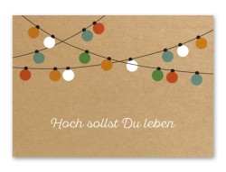 Karte „Hoch leben - Girlande“
