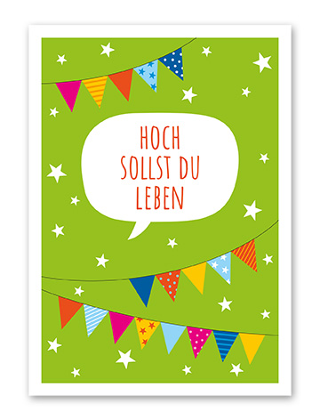 Karte „Hoch leben“