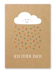 Karte „Ich feier dich - Wolke“