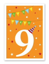 Karte „Kinder Neun“