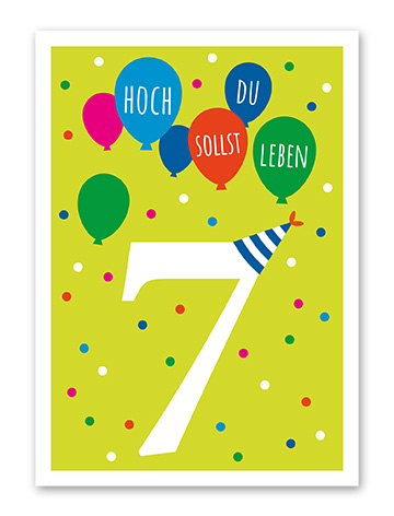 Karte „Kinder Sieben“