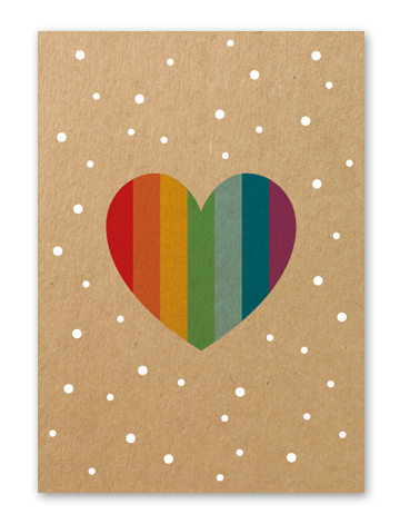 Karte „Regenbogenherz“