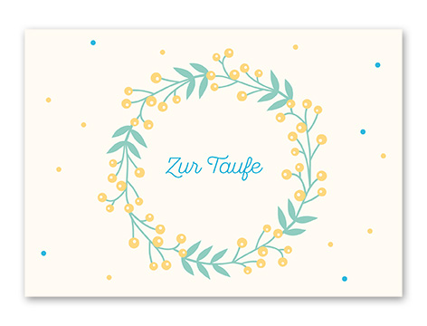 Karte „Zur Taufe - Kranz“
